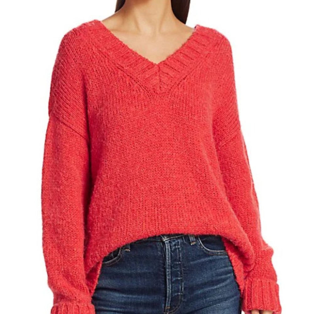 Re/done 90s Oversized V-Neck Sweater